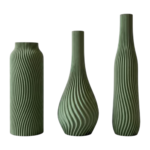 Dekorativt vasset med spiralstruktur – 3 vaser